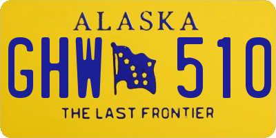 AK license plate GHW510