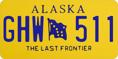 AK license plate GHW511