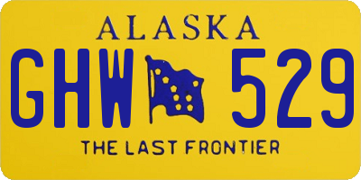 AK license plate GHW529