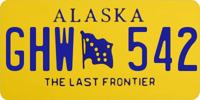 AK license plate GHW542