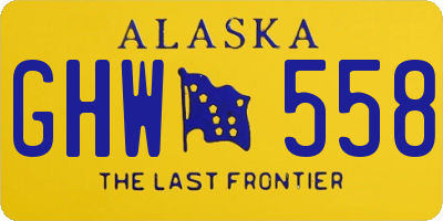 AK license plate GHW558