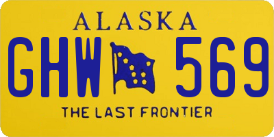 AK license plate GHW569