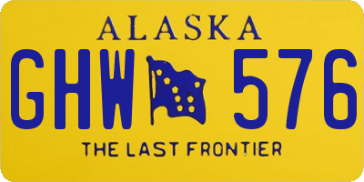 AK license plate GHW576