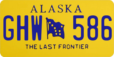 AK license plate GHW586