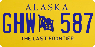 AK license plate GHW587