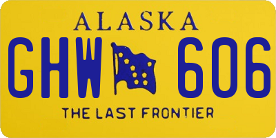 AK license plate GHW606