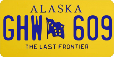 AK license plate GHW609