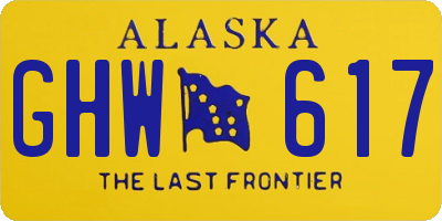 AK license plate GHW617