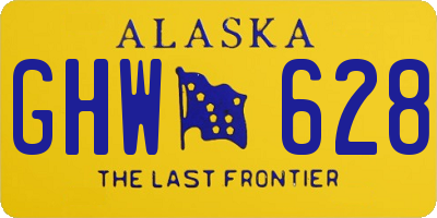 AK license plate GHW628