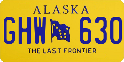 AK license plate GHW630