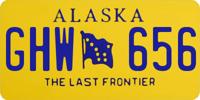 AK license plate GHW656