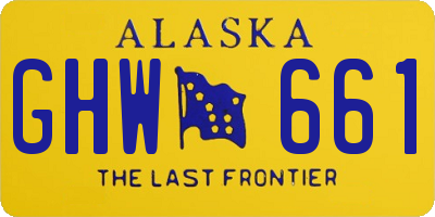 AK license plate GHW661