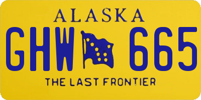 AK license plate GHW665