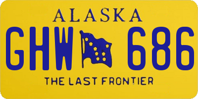 AK license plate GHW686