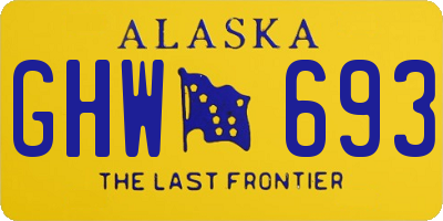 AK license plate GHW693