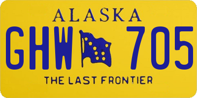 AK license plate GHW705