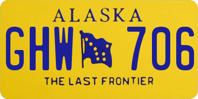 AK license plate GHW706