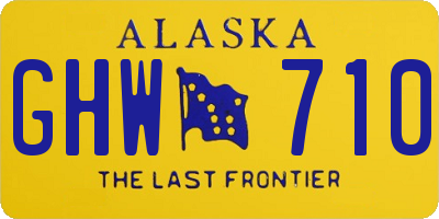 AK license plate GHW710
