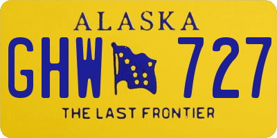 AK license plate GHW727