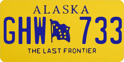 AK license plate GHW733