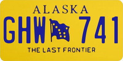 AK license plate GHW741