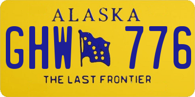AK license plate GHW776