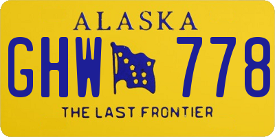 AK license plate GHW778