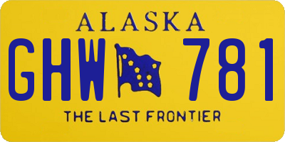 AK license plate GHW781