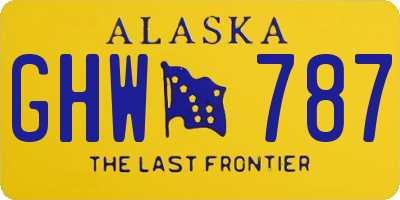 AK license plate GHW787