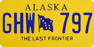 AK license plate GHW797