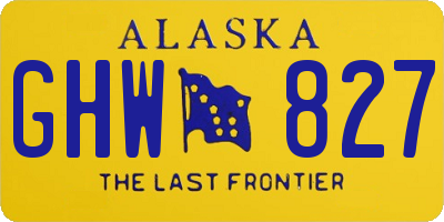 AK license plate GHW827