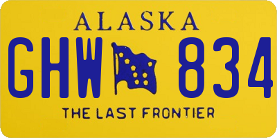 AK license plate GHW834