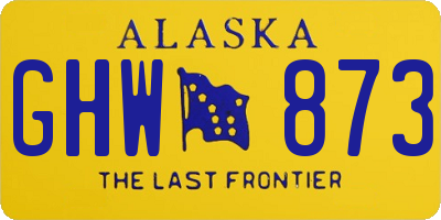 AK license plate GHW873