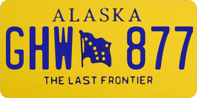 AK license plate GHW877