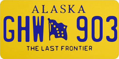 AK license plate GHW903
