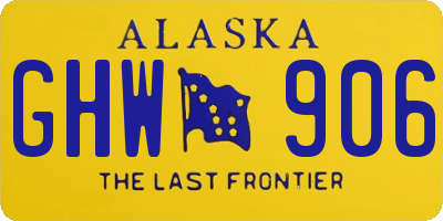 AK license plate GHW906