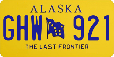 AK license plate GHW921