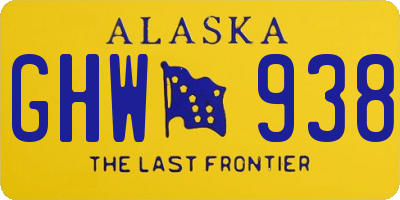 AK license plate GHW938