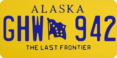AK license plate GHW942
