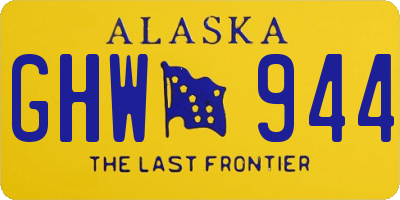 AK license plate GHW944