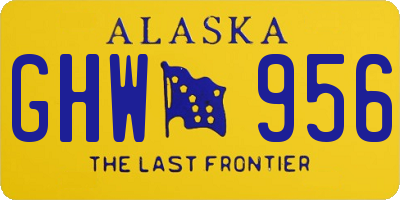 AK license plate GHW956