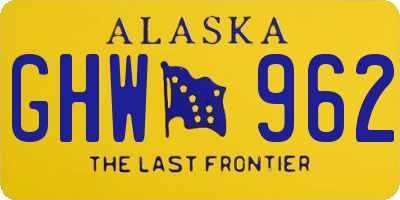 AK license plate GHW962