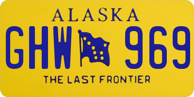 AK license plate GHW969