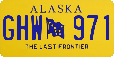 AK license plate GHW971