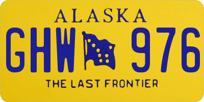 AK license plate GHW976