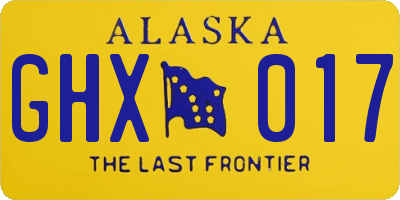 AK license plate GHX017