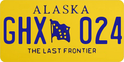 AK license plate GHX024