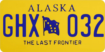 AK license plate GHX032