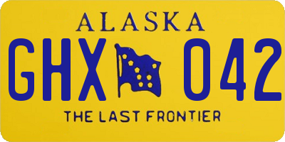 AK license plate GHX042