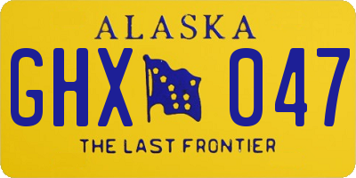 AK license plate GHX047